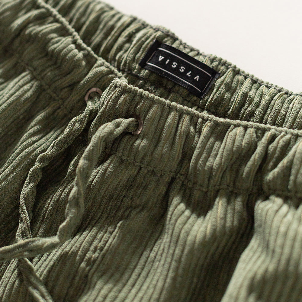 Shorts Elástico Vissla No See Cord Verde 18"