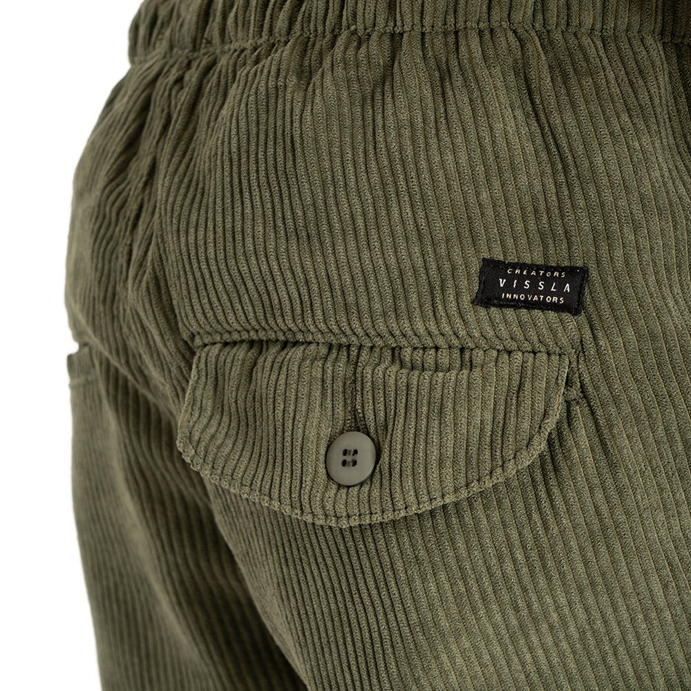 Shorts Elástico Vissla No See Cord Verde 18"