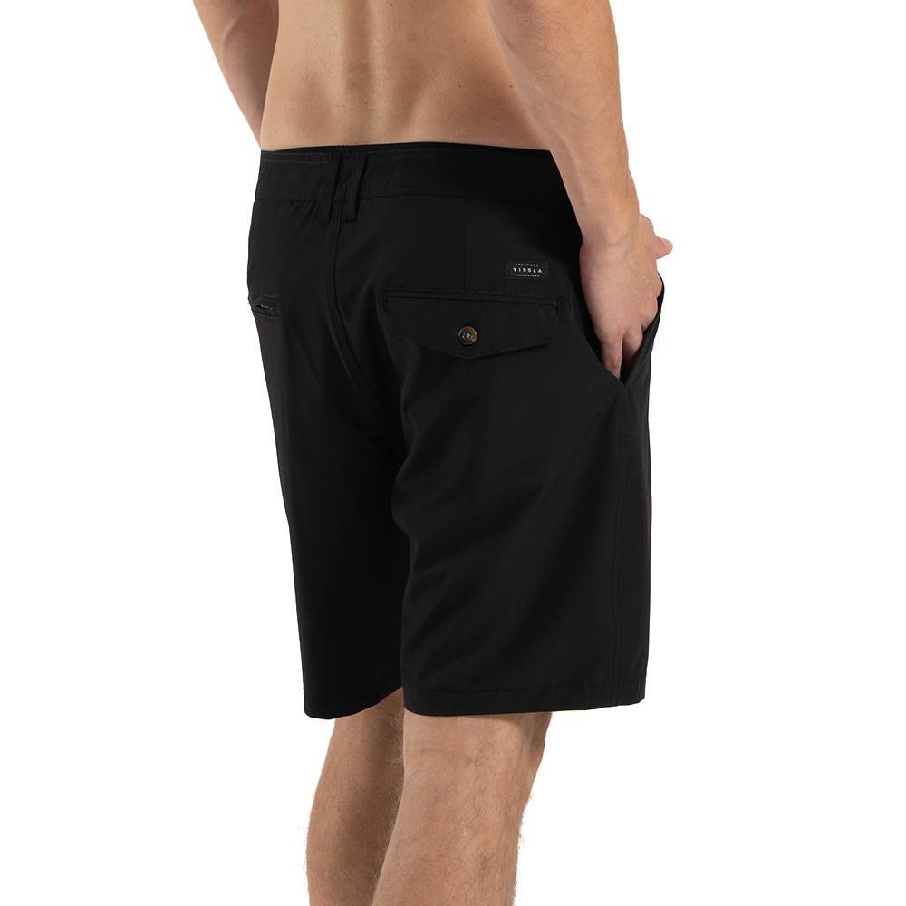 Bermuda Híbrida Vissla Cutlap Preto 18,5"