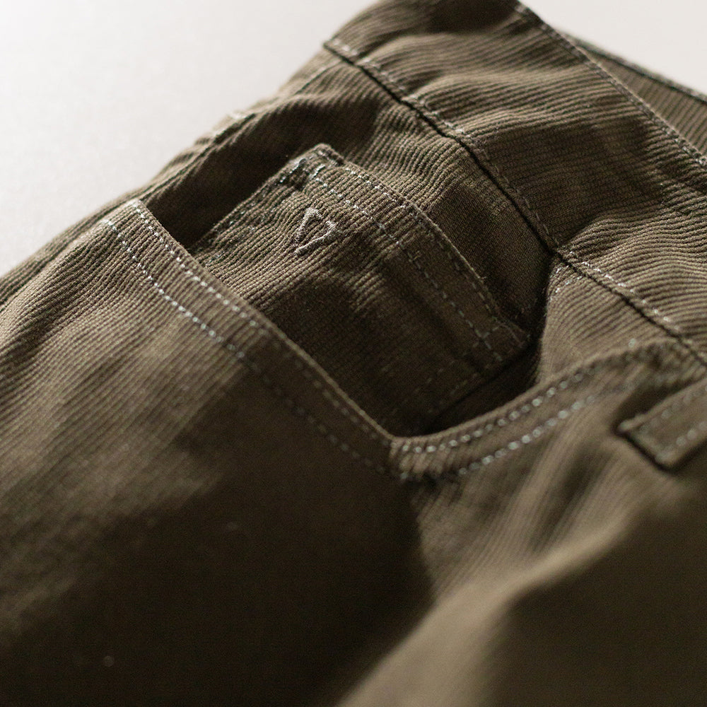 Calça Vissla Border Cord Verde 5 Pockets