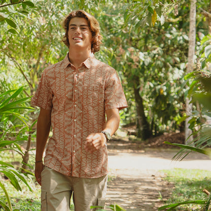 Camisa Vissla Island Impressions Eco Terracota