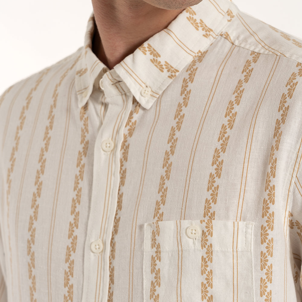 Camisa Manga Curta Vissla Four Doors Vintage White