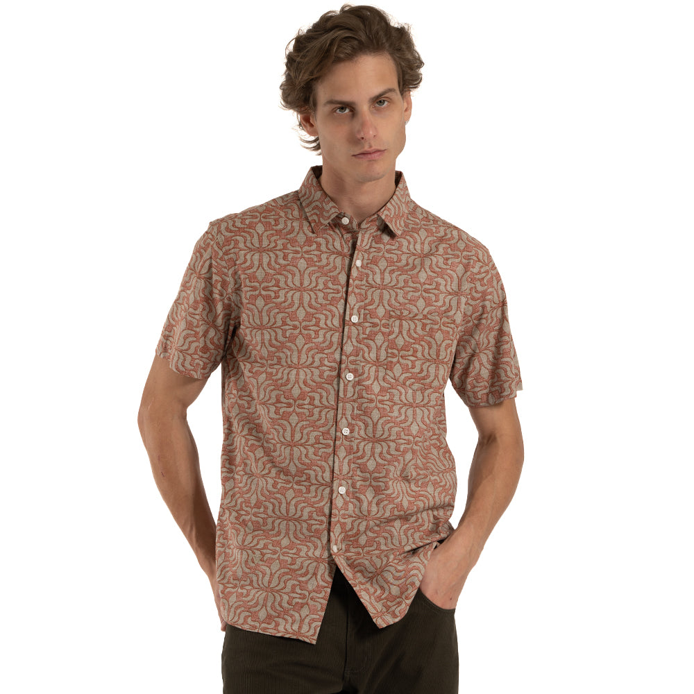 Camisa Manga Curta Vissla Zanzibar Eco Chilli