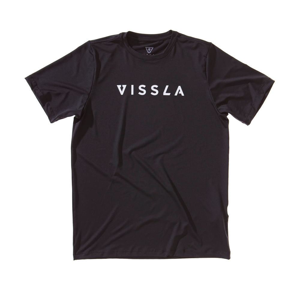 Lycra Vissla Manga Curta Foundation Preta