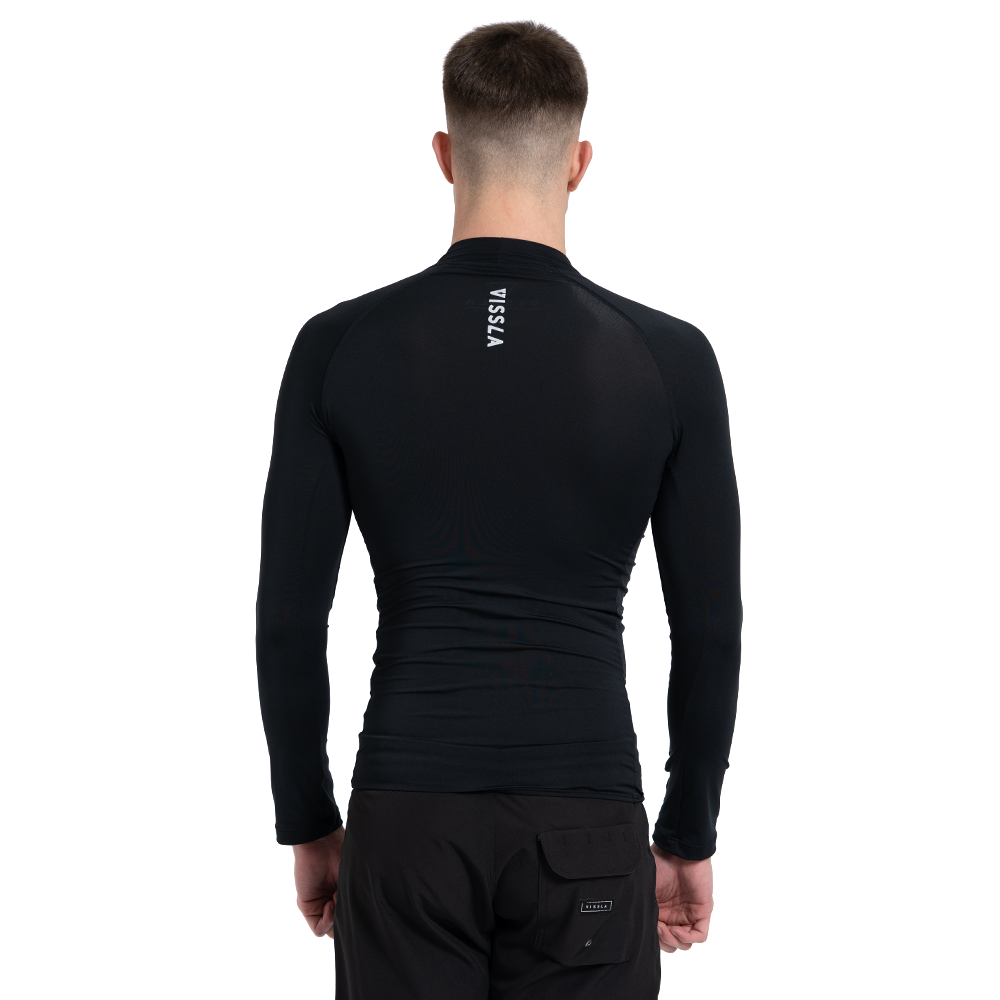 Camiseta Surf Manga Longa Preta Vissla All Times