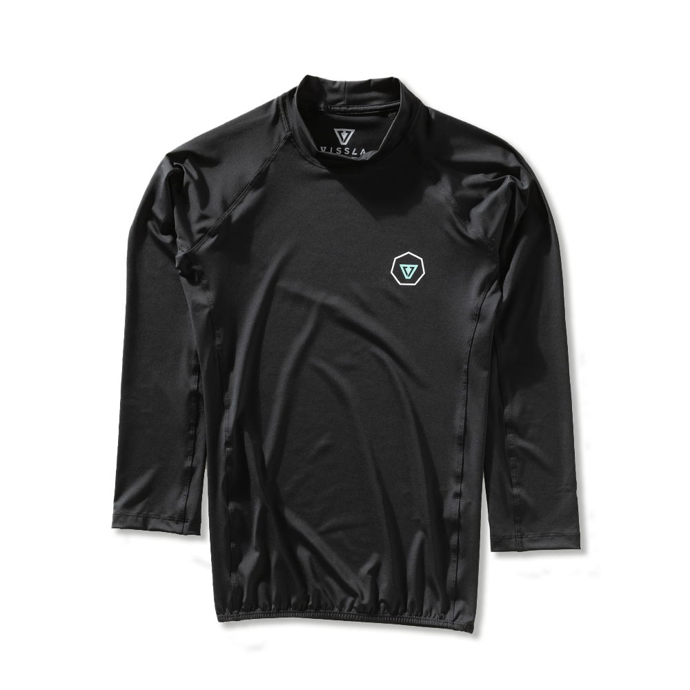 Camiseta Surf Vissla All Times Preta Manga Longa UV 50+