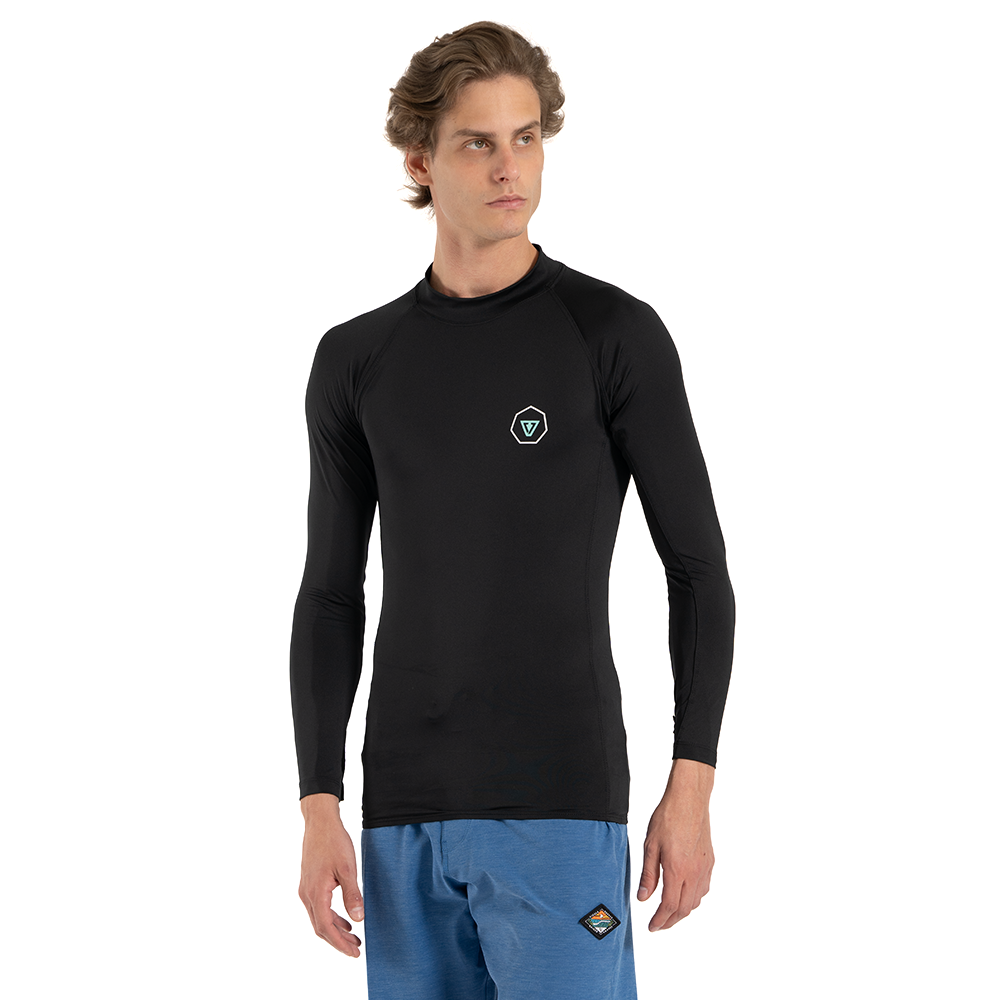 Camiseta Surf Vissla All Times Preta Manga Longa UV 50+