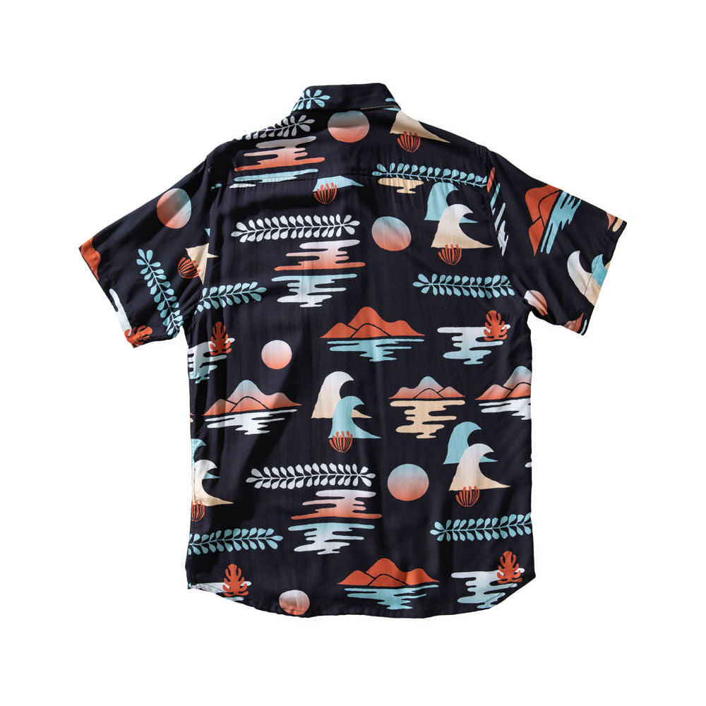 Camisa Vissla The Isle Azul Marinho