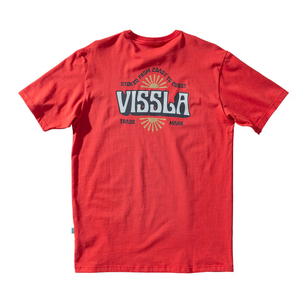 Camiseta Vissla Coast To Coast Vermelha