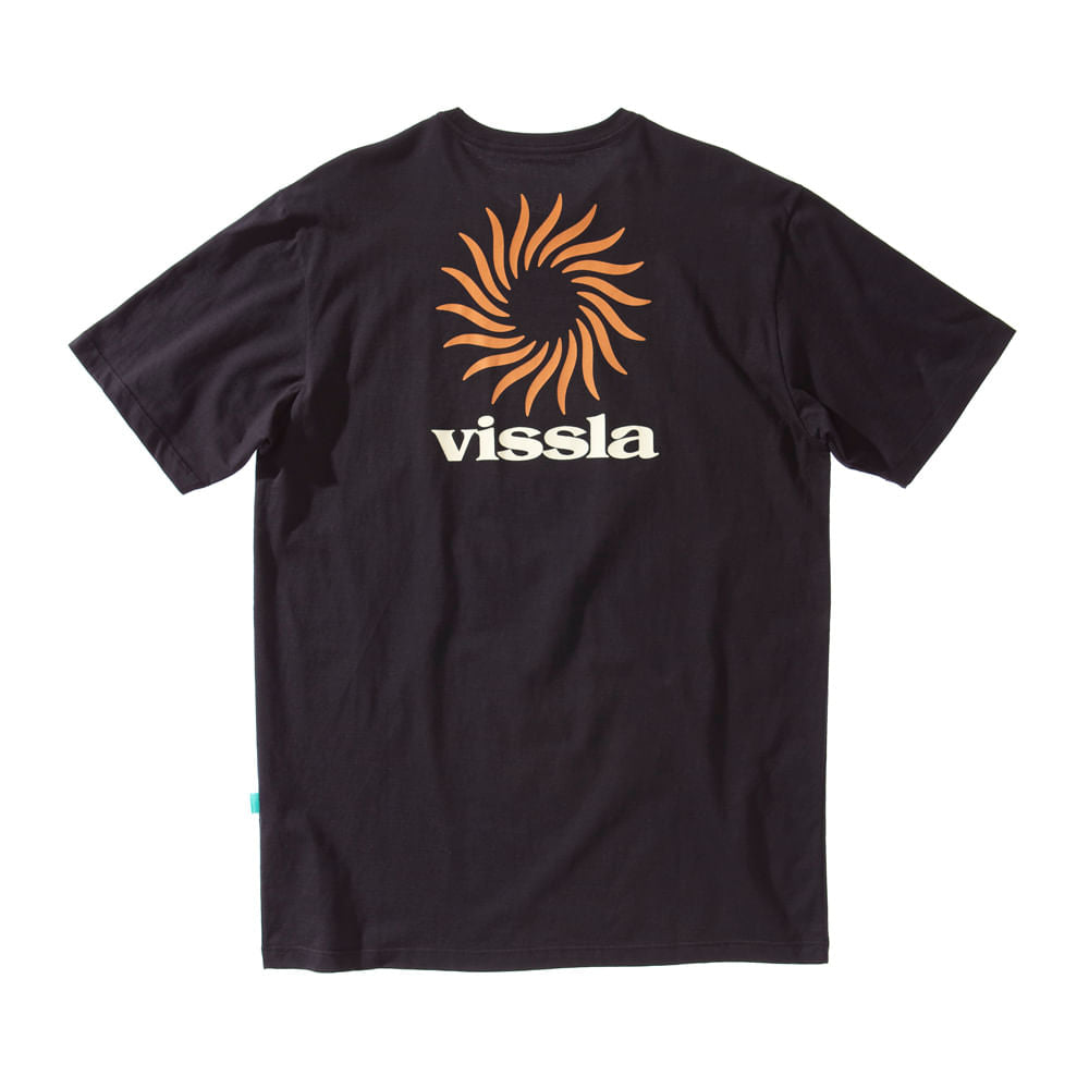 Camiseta Vissla Pin Wheel Preta