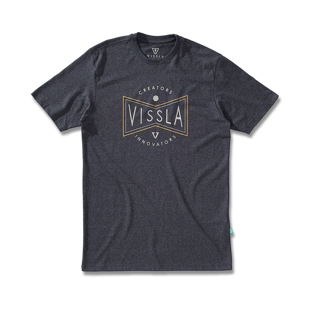 Camiseta Vissla Emblem Mescla Preto