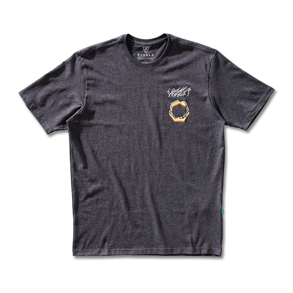 Camiseta Vissla Woodside Overspray Preta