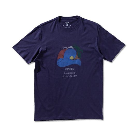 Camiseta Vissla Psycho Wave Azul Escuro