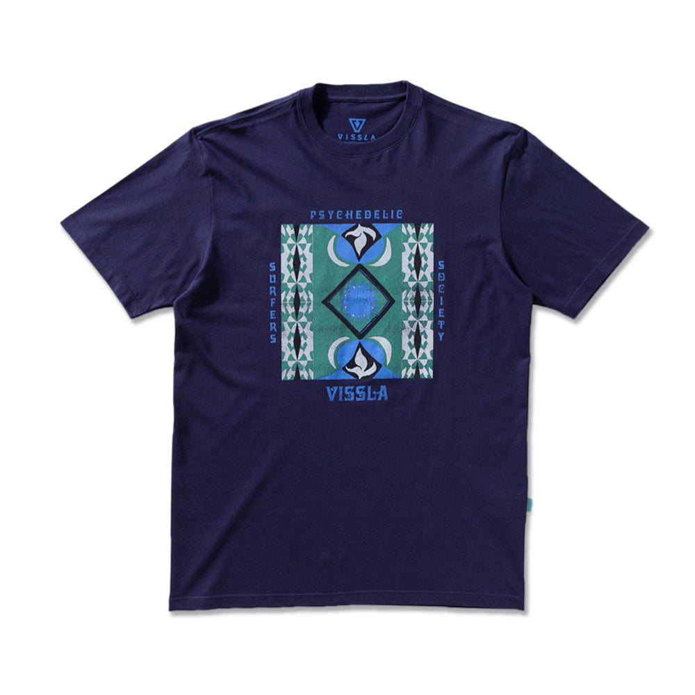 Camiseta Vissla Psycho Sea Azul Marinho