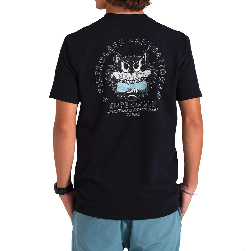 Camiseta Vissla Superwolf Preto