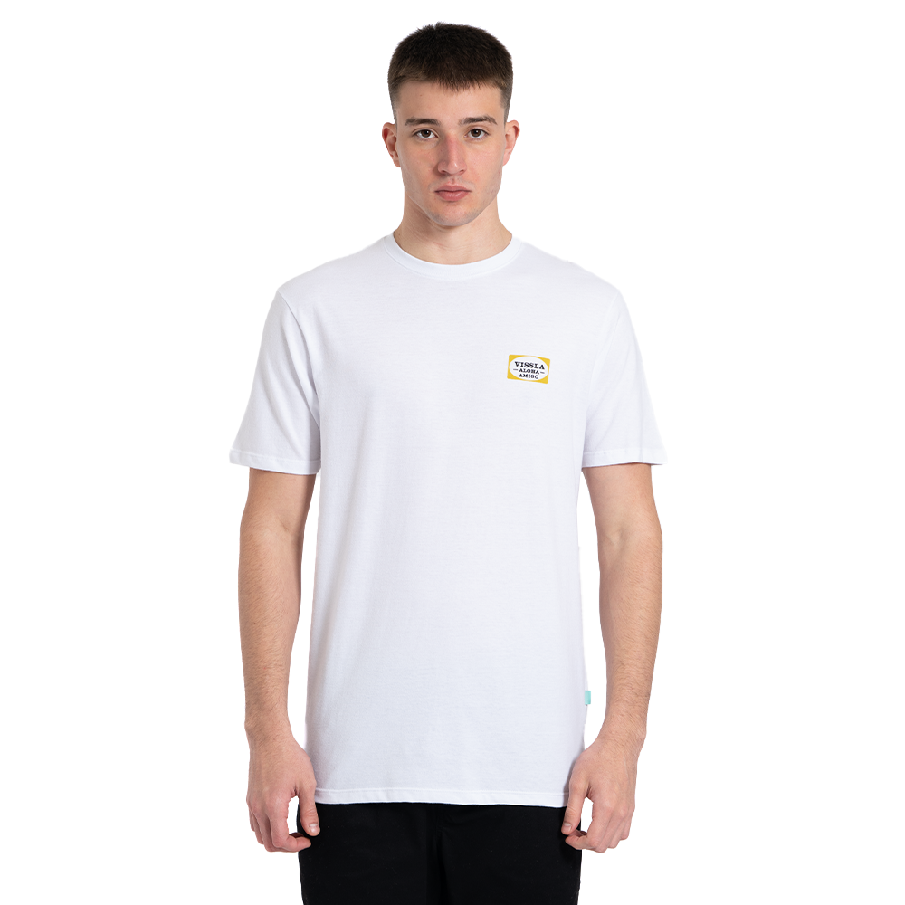 Camiseta Manga Curta Branca Vissla Atomic Palms