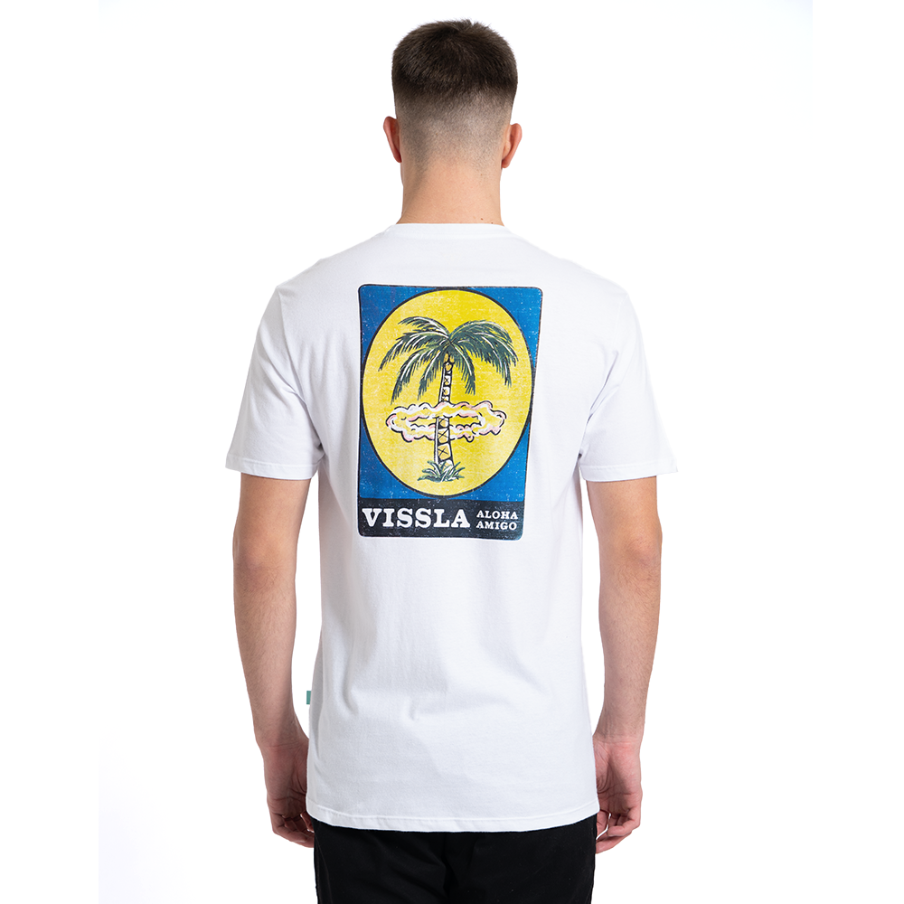 Camiseta Manga Curta Branca Vissla Atomic Palms