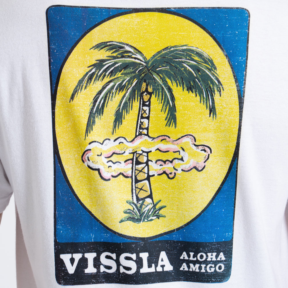 Camiseta Manga Curta Branca Vissla Atomic Palms
