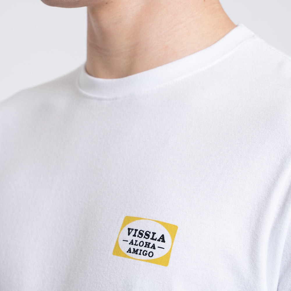 Camiseta Manga Curta Branca Vissla Atomic Palms