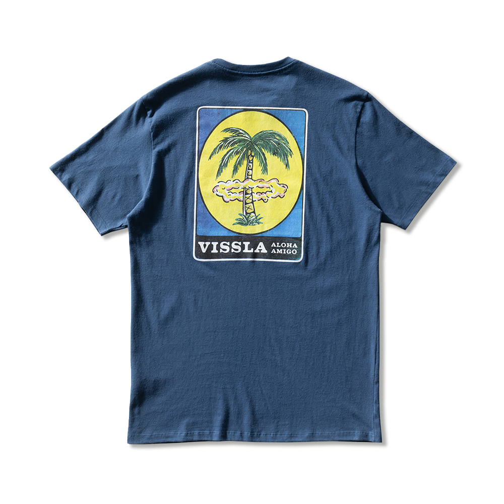 Camiseta Manga Curta Azul Vissla Atomic Palms