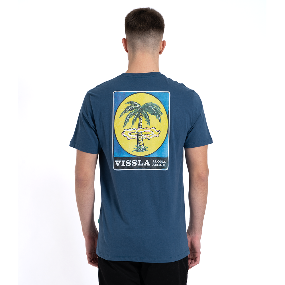Camiseta Manga Curta Azul Vissla Atomic Palms