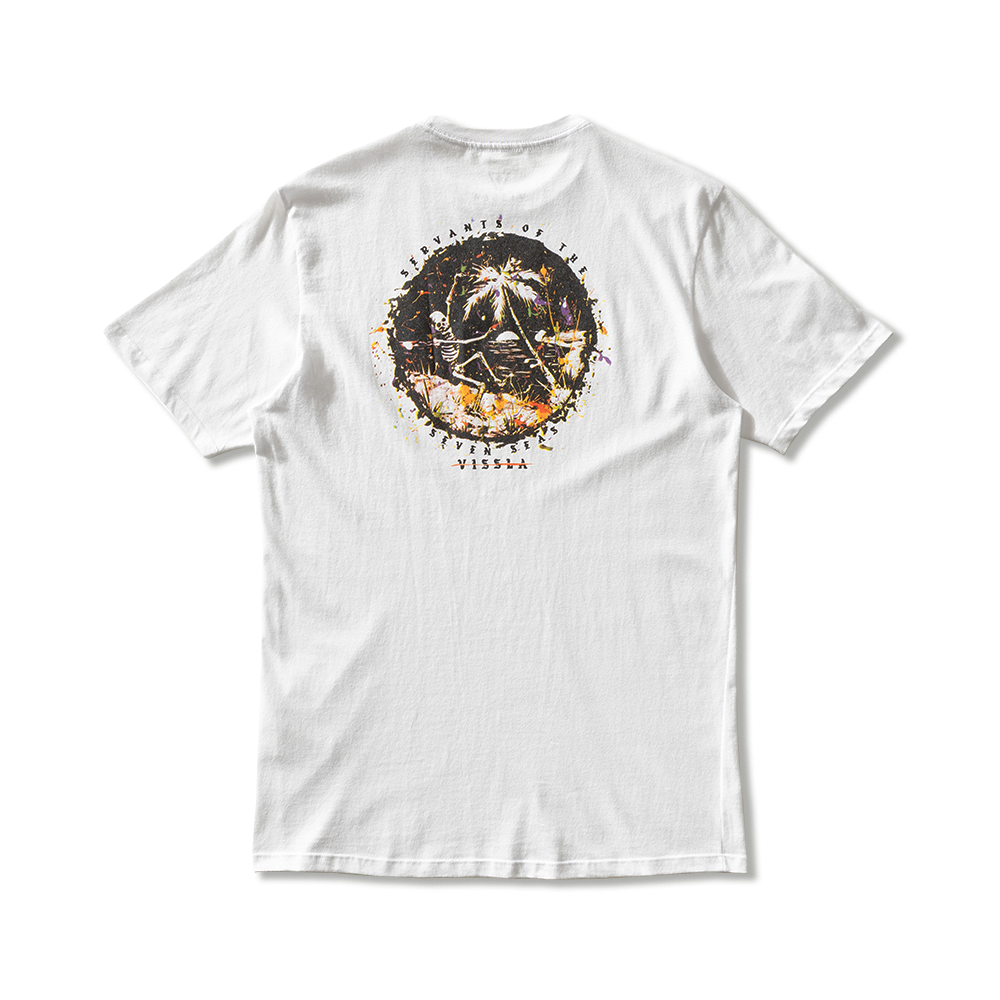 Camiseta Manga Curta Branca Vissla Skull Island