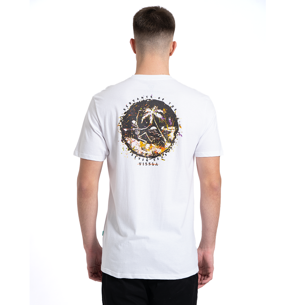 Camiseta Manga Curta Branca Vissla Skull Island