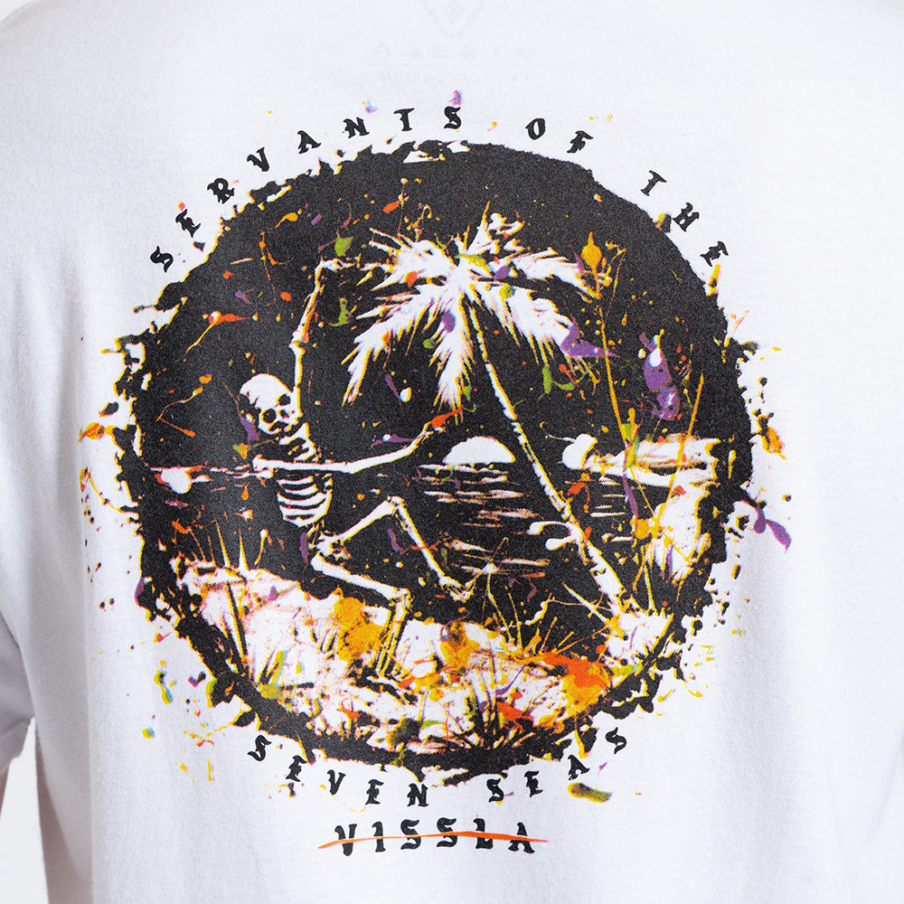 Camiseta Manga Curta Branca Vissla Skull Island