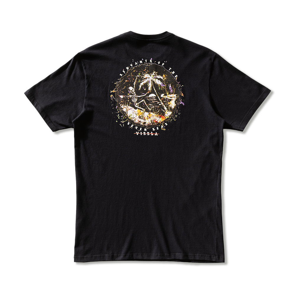 Camiseta Manga Curta Preta Vissla Skull Island