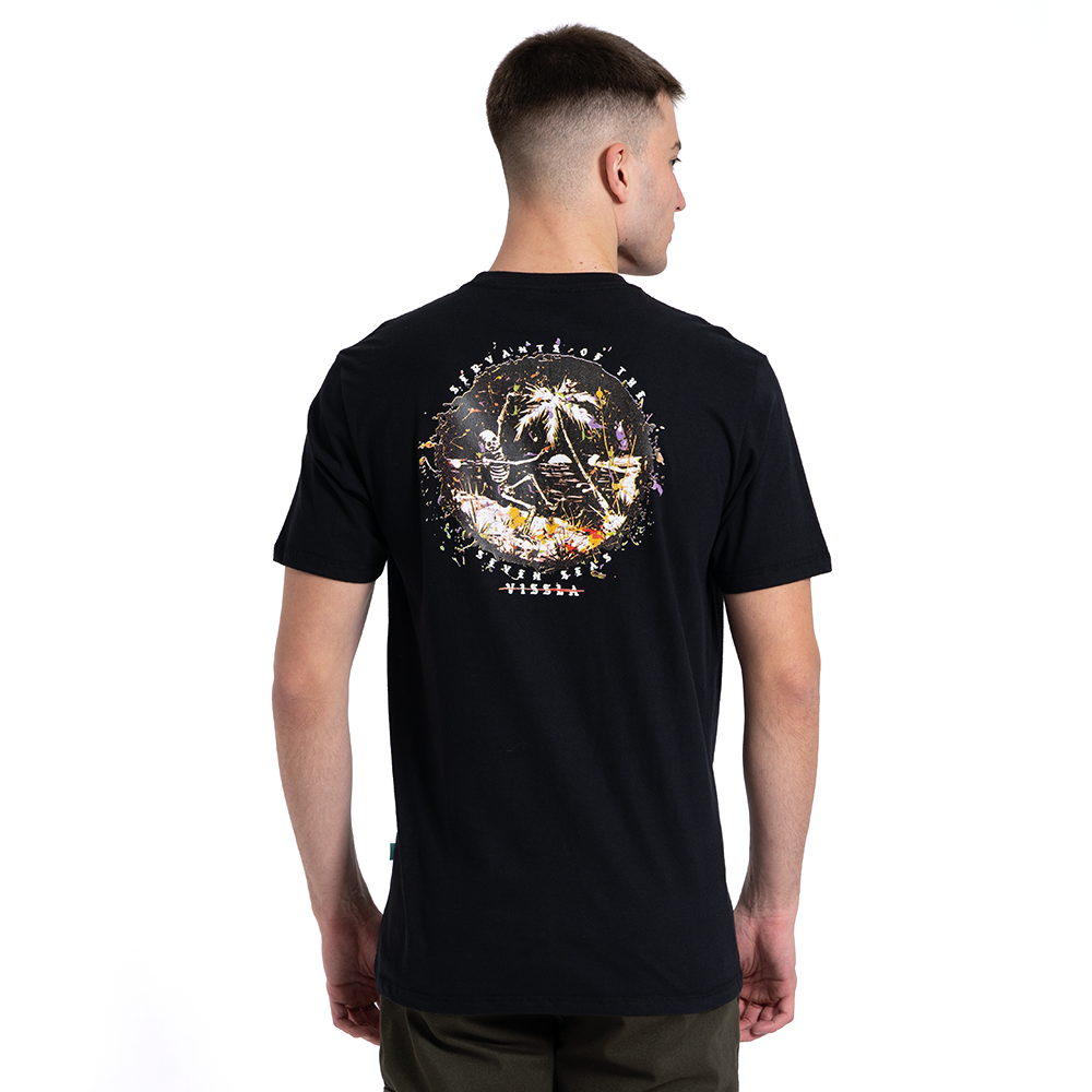 Camiseta Manga Curta Preta Vissla Skull Island