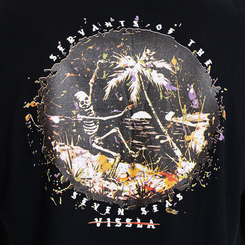 Camiseta Manga Curta Preta Vissla Skull Island