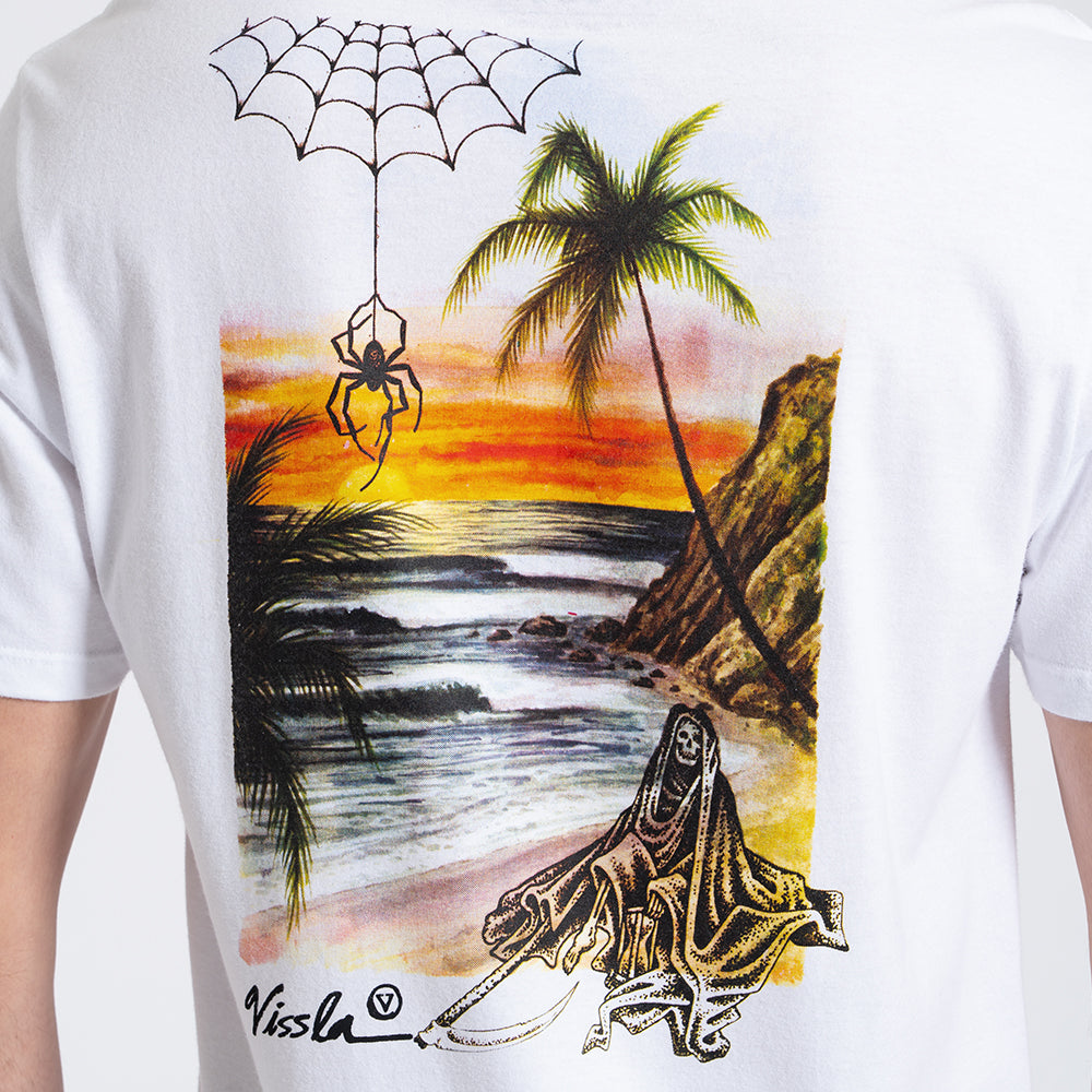 Camiseta Manga Curta Branca Vissla Reaper