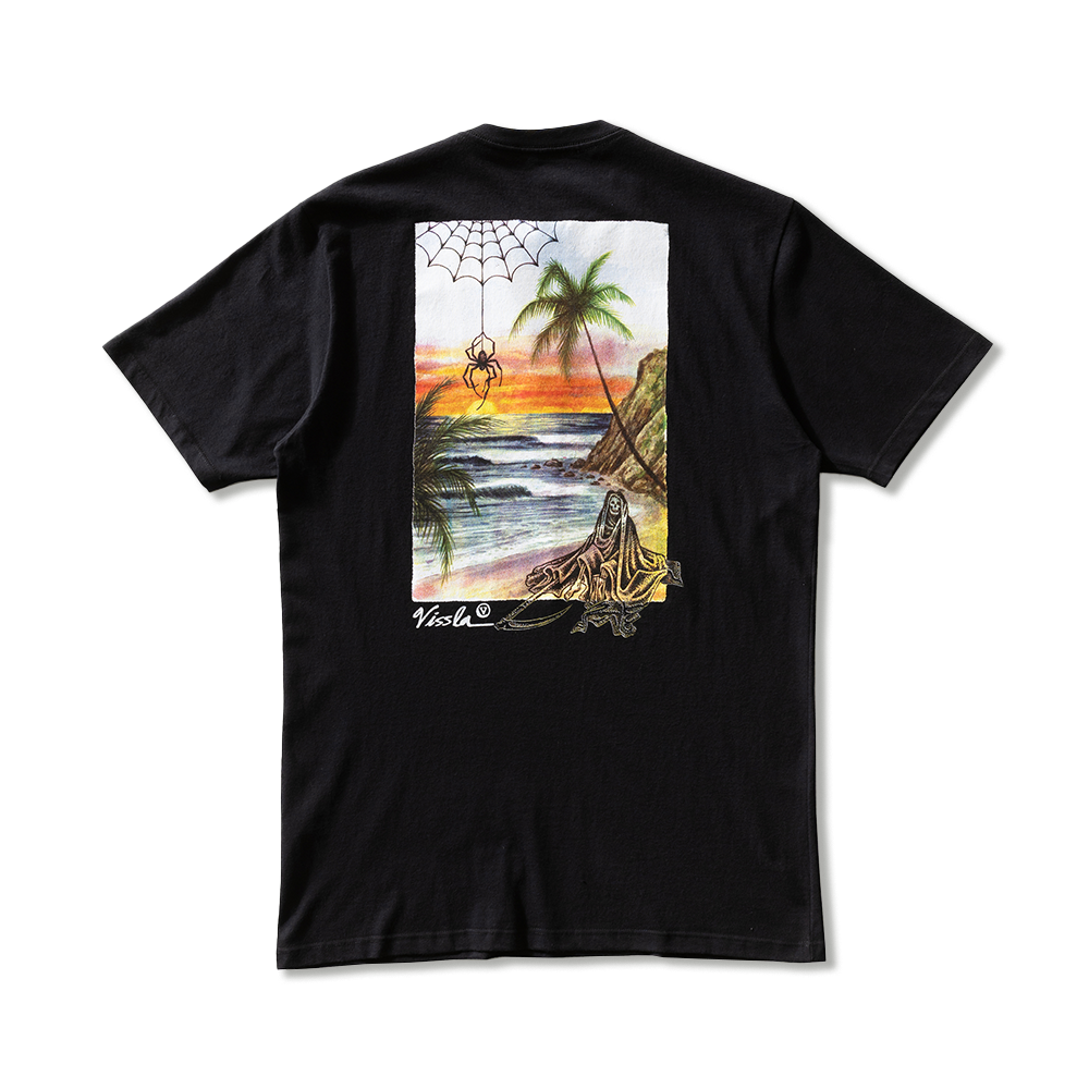 Camiseta Manga Curta Preta Vissla Reaper