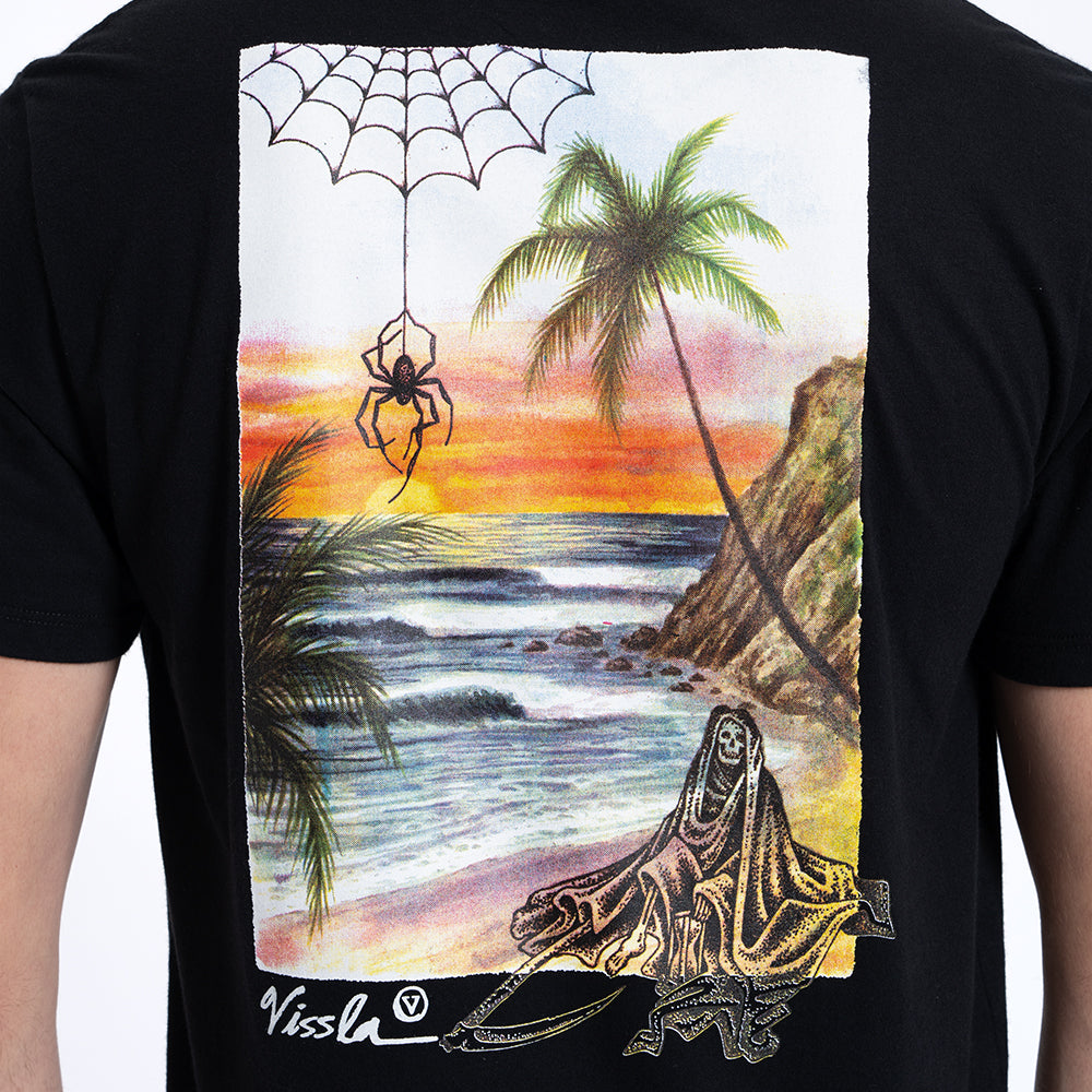 Camiseta Manga Curta Preta Vissla Reaper