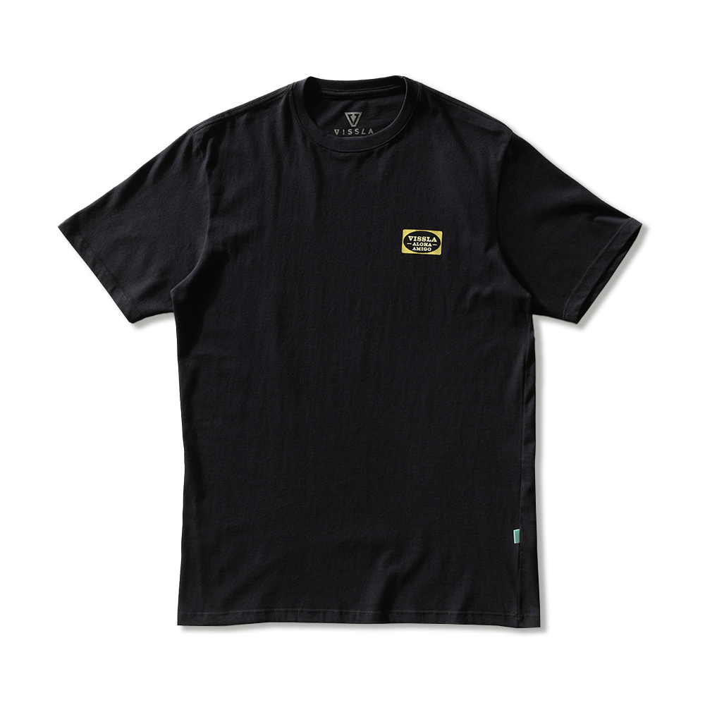 Camiseta Manga Curta Preto Vissla Atomic Palms