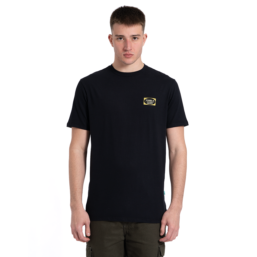 Camiseta Manga Curta Preto Vissla Atomic Palms