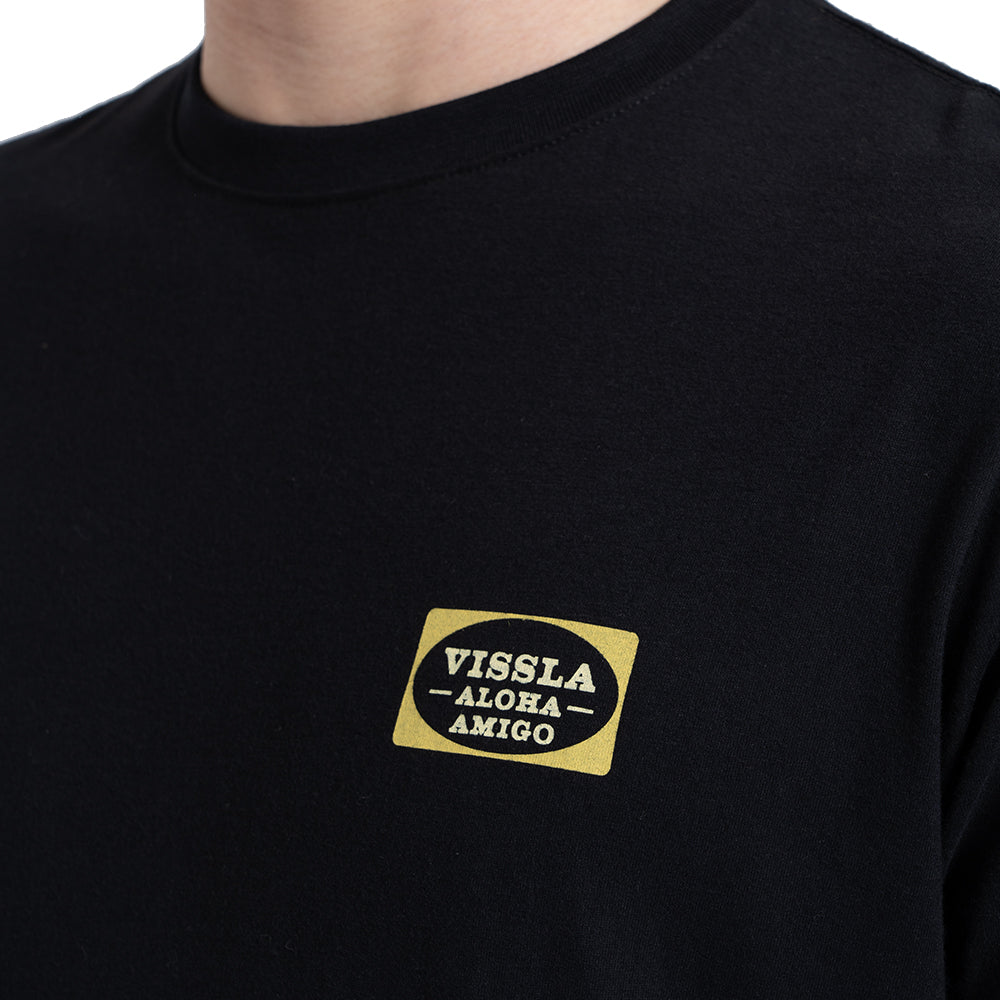 Camiseta Manga Curta Preto Vissla Atomic Palms