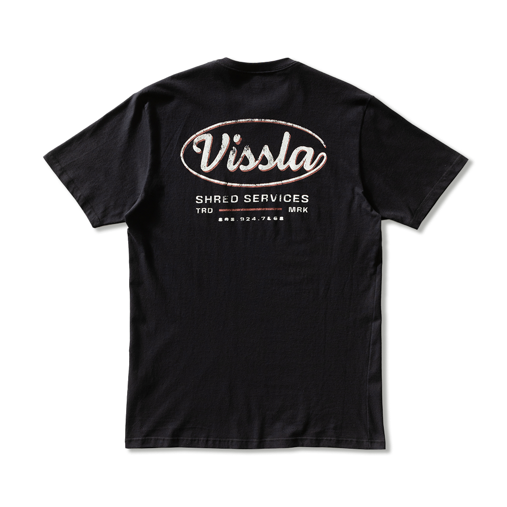 Camiseta Manga Curta Preta Vissla Shred Services