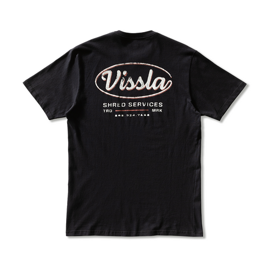 Camiseta Manga Curta Preta Vissla Shred Services