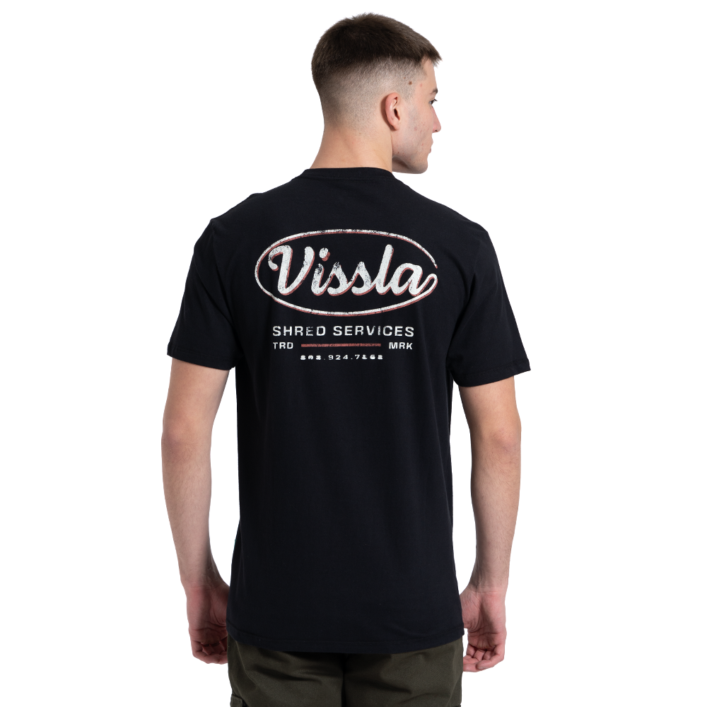 Camiseta Manga Curta Preta Vissla Shred Services