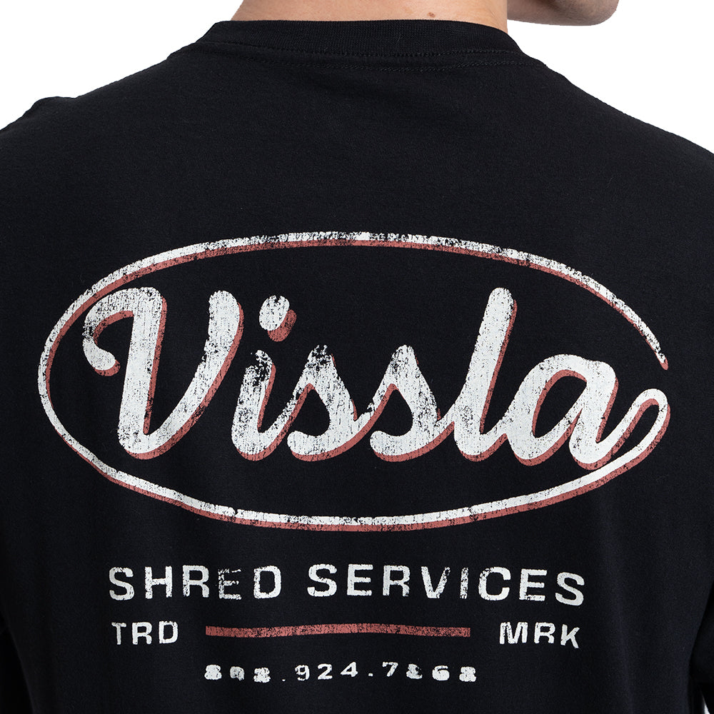 Camiseta Manga Curta Preta Vissla Shred Services