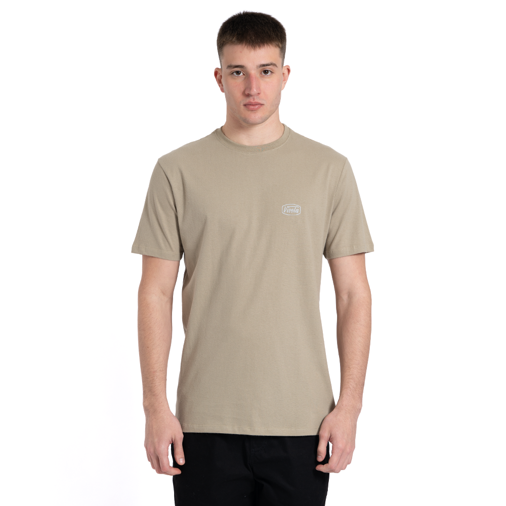 Camiseta Manga Curta Verde Musgo Vissla Stamped