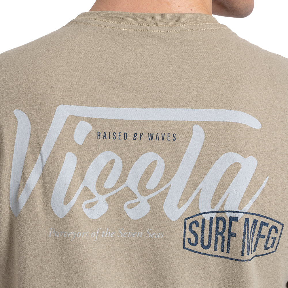 Camiseta Manga Curta Verde Musgo Vissla Stamped
