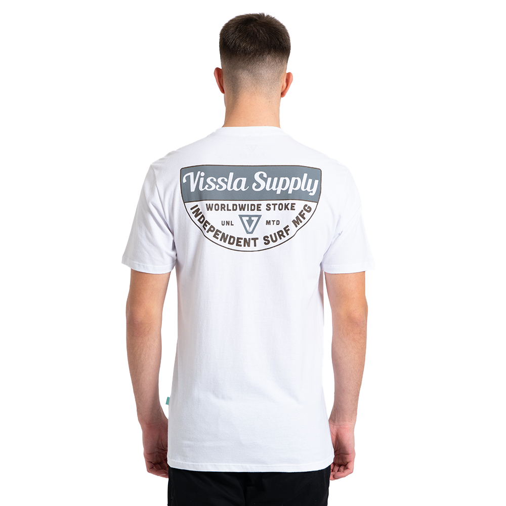 Camiseta Manga Curta Branca Vissla Independent