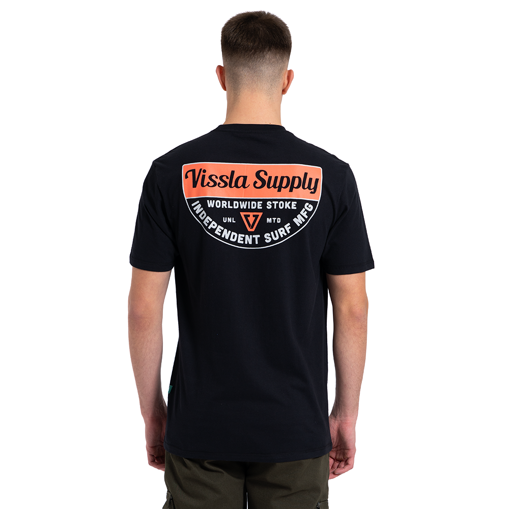 Camiseta Manga Curta Preta Vissla Independent