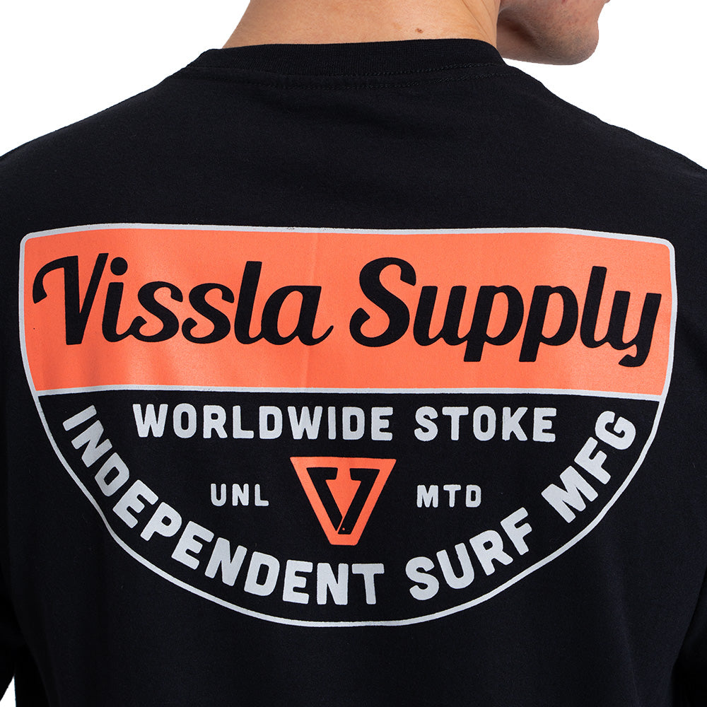 Camiseta Manga Curta Preta Vissla Independent