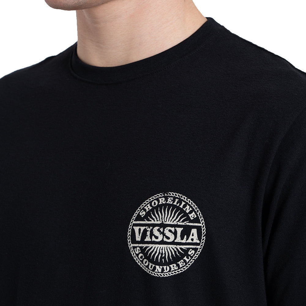 Camiseta Manga Curta Preta Vissla Scoundrels