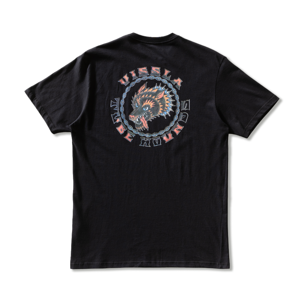 Camiseta Manga Curta Preta Vissla Tube Hounds