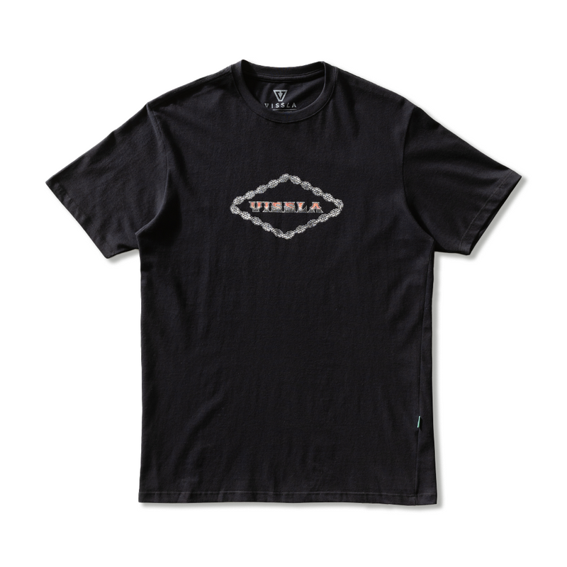 Camiseta Manga Curta Preta Vissla Tube Hounds