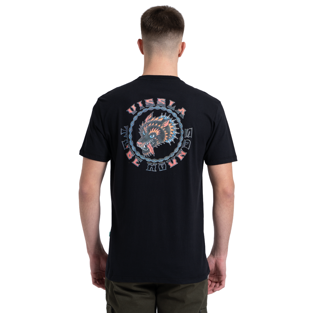 Camiseta Manga Curta Preta Vissla Tube Hounds